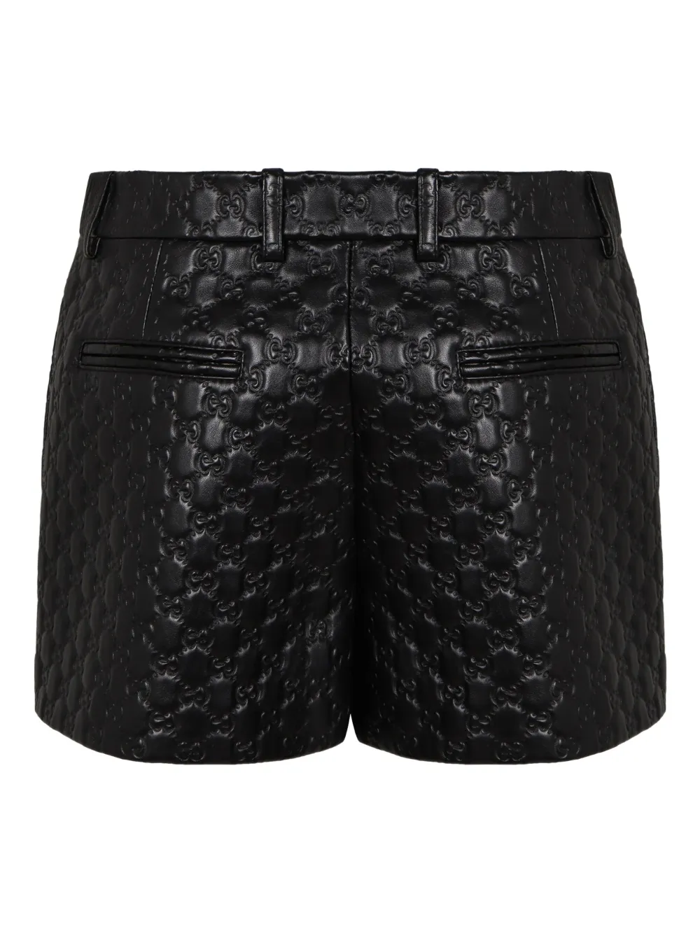 Gucci Gg-embossed Shorts In Black
