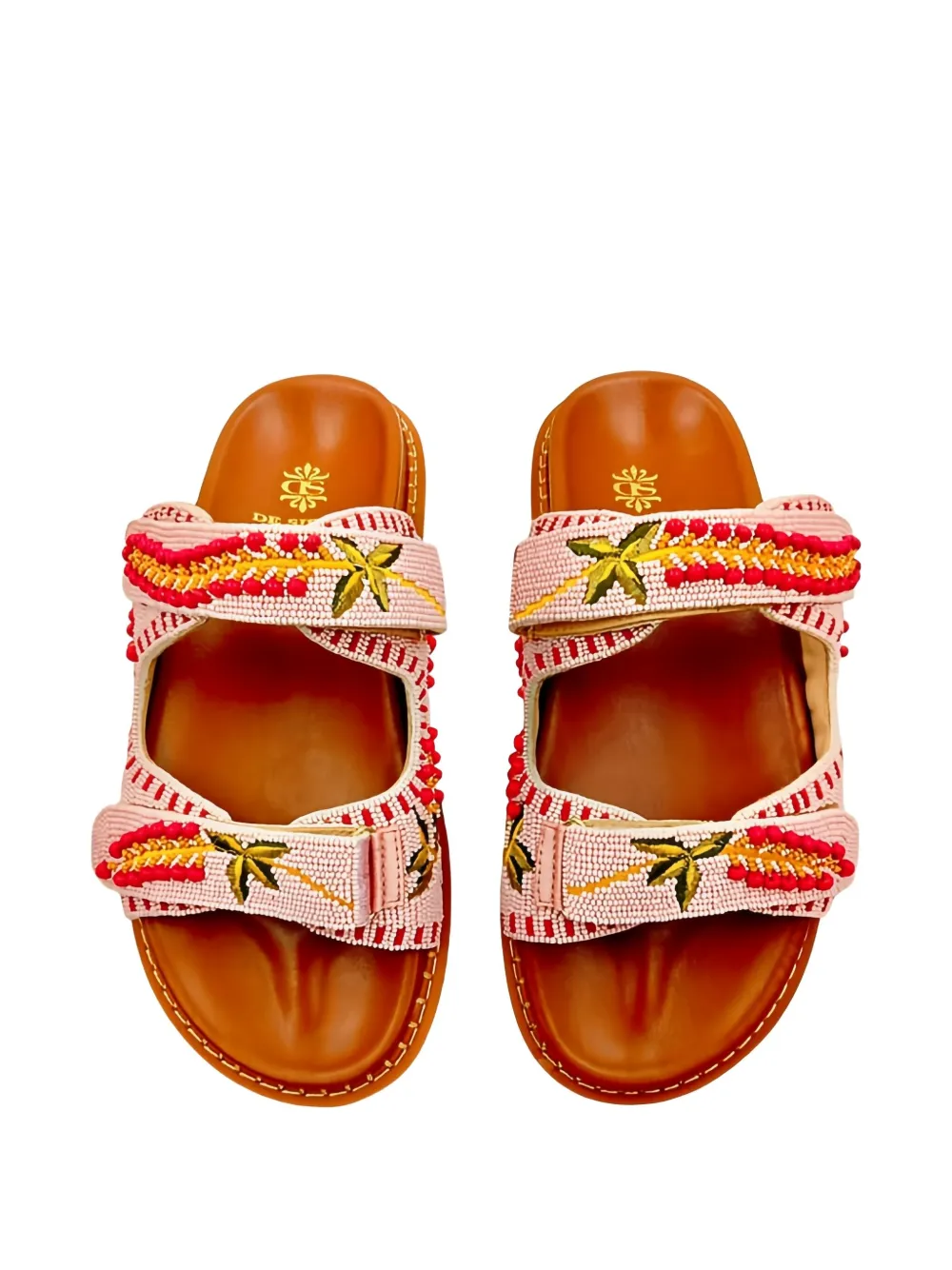 De Siena Shoes Beaded Embroidered Slippers In Multi
