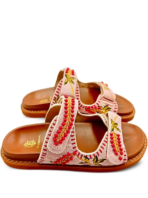 DE SIENA SHOES slippers bordados con mostacillas