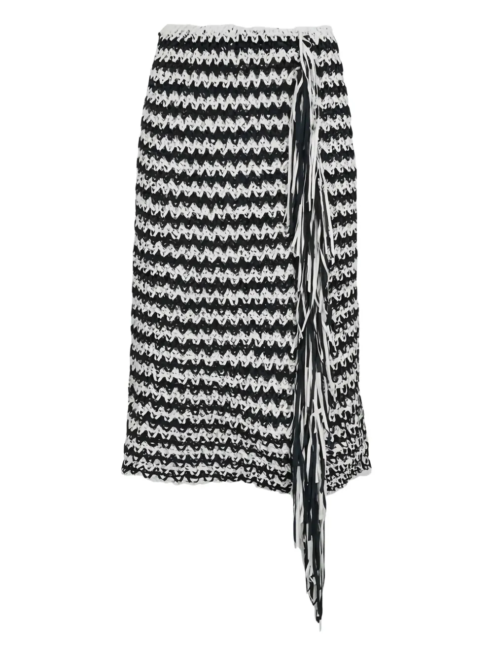 Liviana Conti fringed skirt - Nero