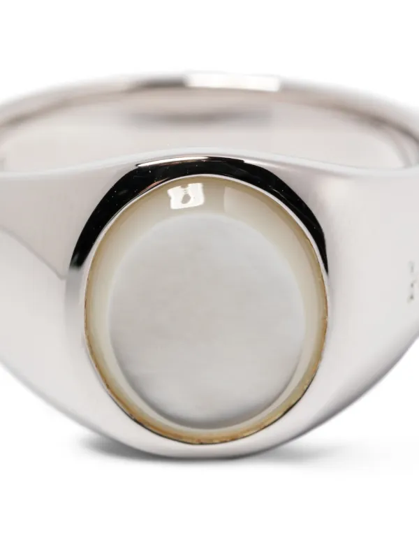 Tom Wood Kim マザーオブパール リング | シルバートーン | FARFETCH JP