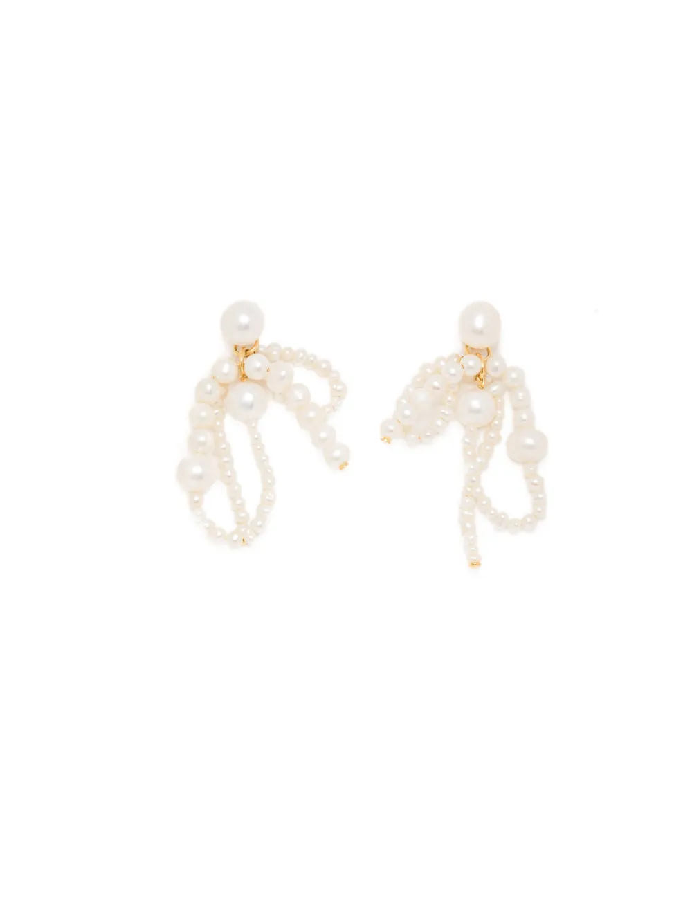Completedworks Pearl Drop Earrings In Gold