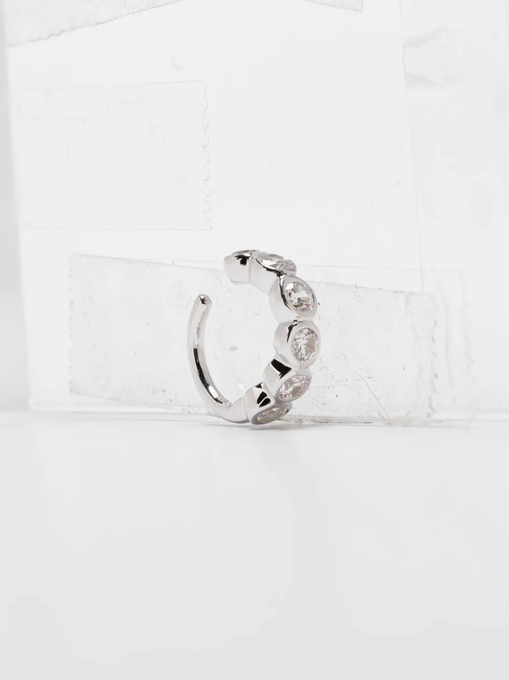 Completedworks Arc Crystal-embellished Ear Cuff In Metallic