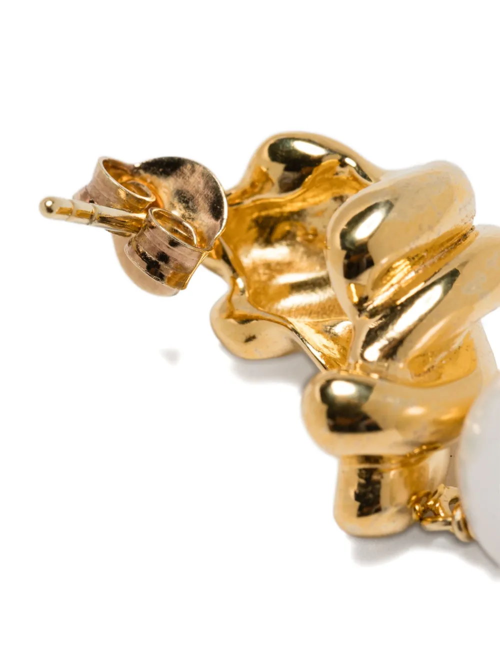 Completedworks knotted pearl-pendant earrings - Goud