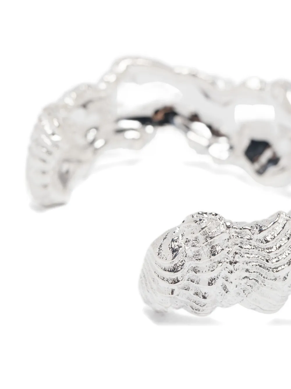 Completedworks Buttercream Textured Cuff Bracelet In Silver