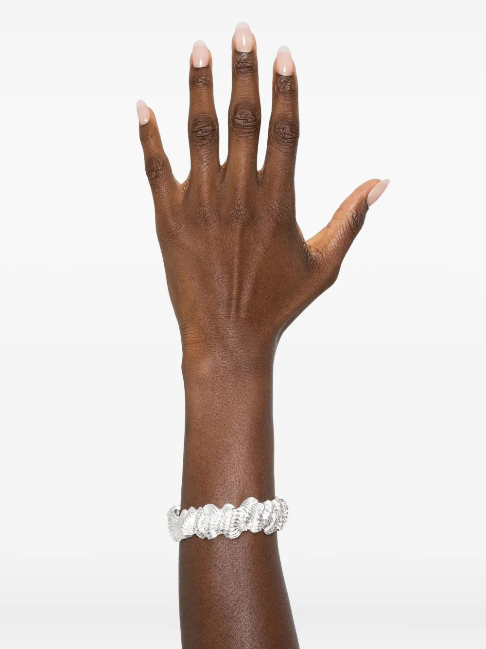Completedworks Buttercream Textured Cuff Bracelet In Silver