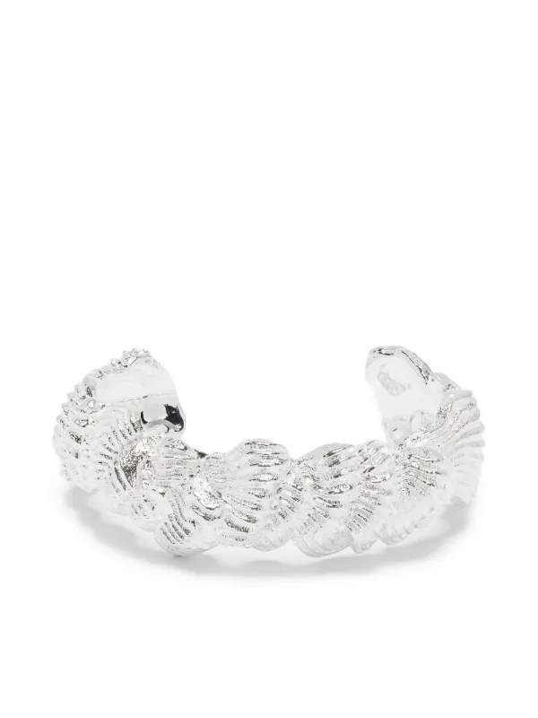 Completedworks Buttercream Textured Cuff Bracelet in Silver