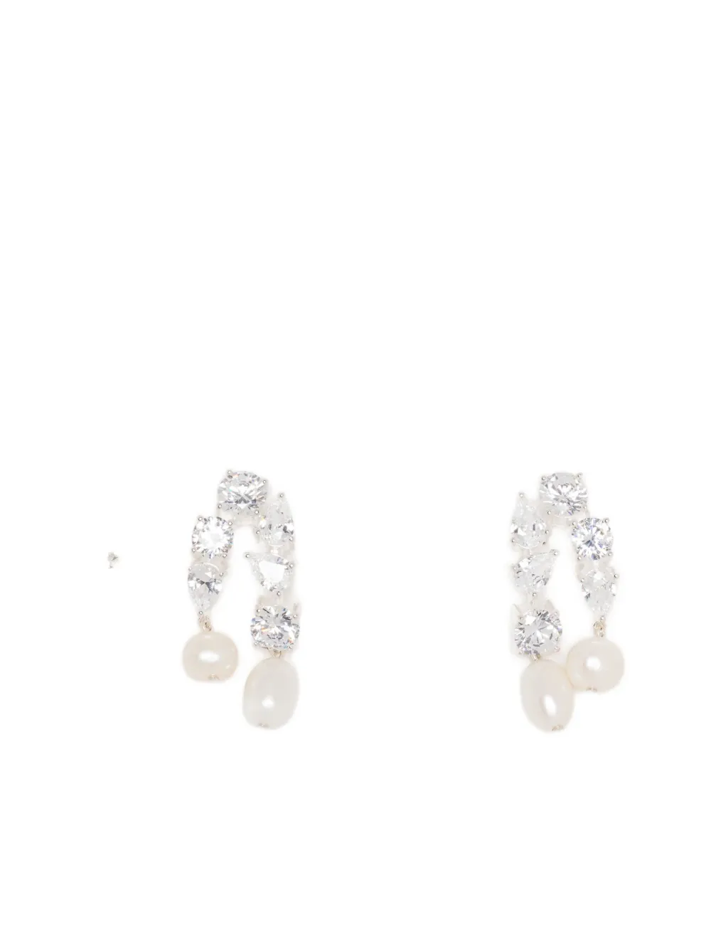 Completedworks Cascading Pearl Earrings In Silver