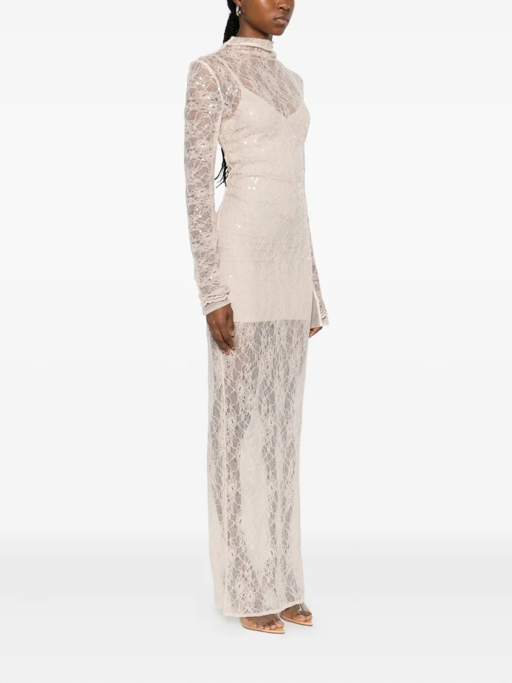 Patrizia Pepe Jurk verfraaid met pailletten Wit