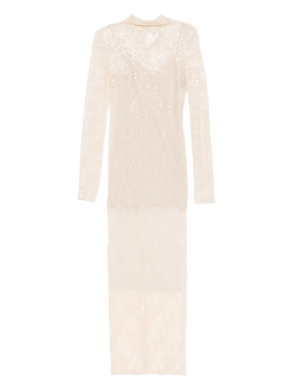 Платье Patrizia Pepe с длинными рукавами, украшенное блестками