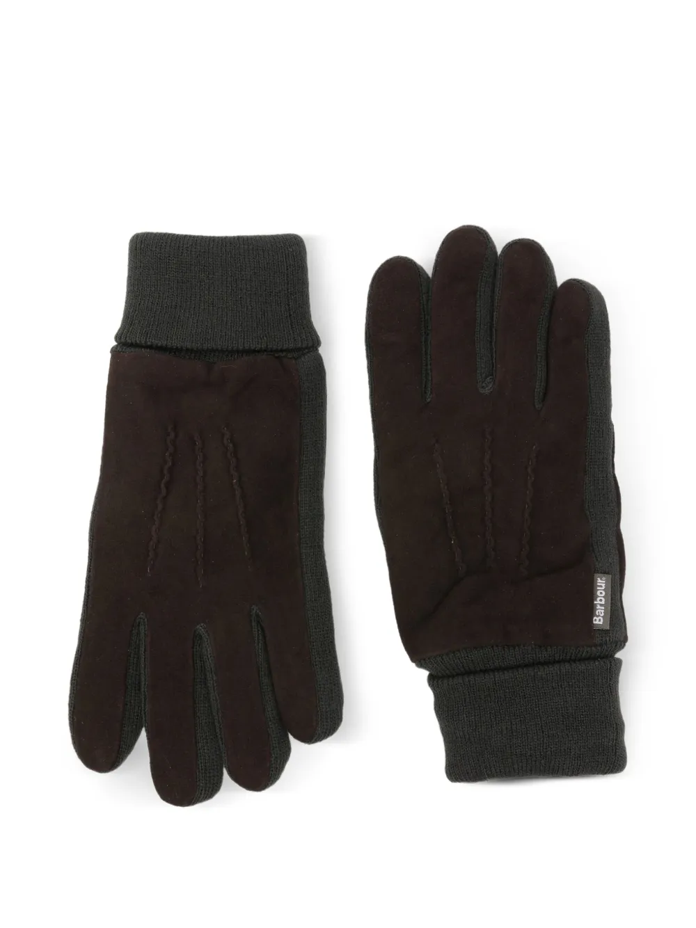 Barbour Magnus Ribbed-cuff Gloves In Green