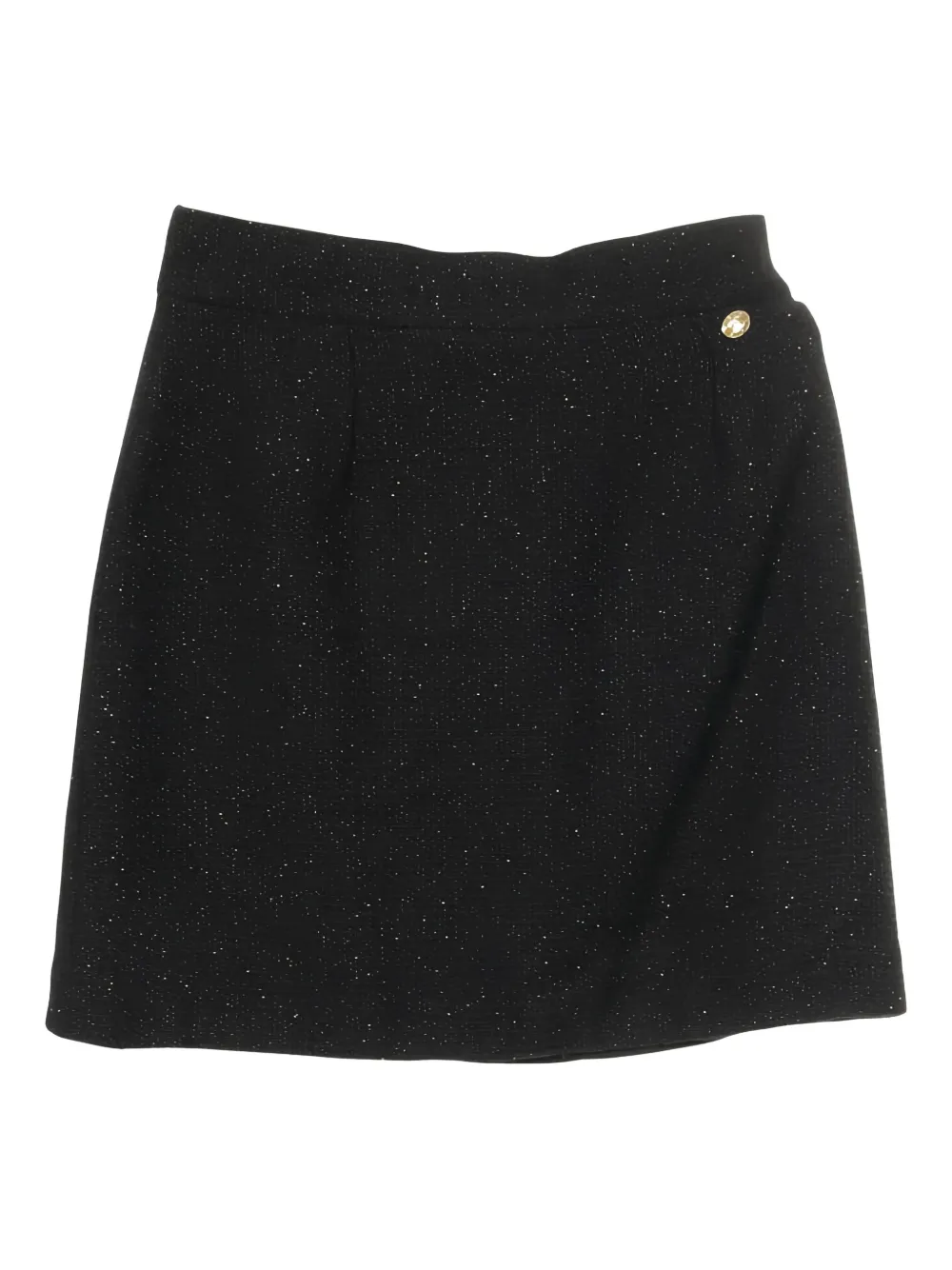 Pre-owned Chanel 1986-1988 Coco-mark Beaded Skirt In Black