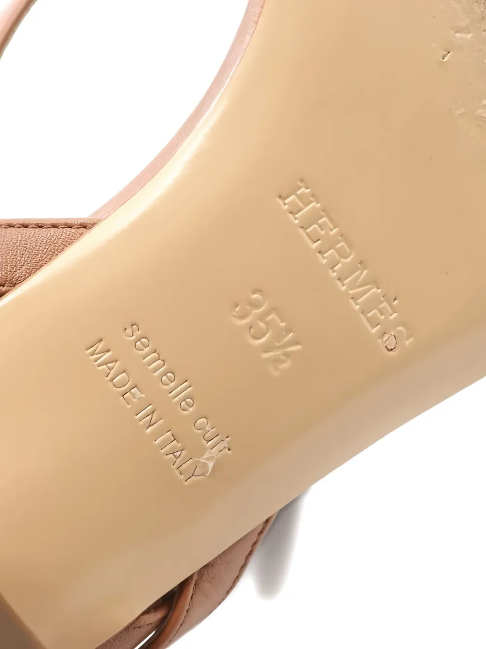 Pre-owned Hermes 2010s 50mm Antinea Strappy Sandals In Brown