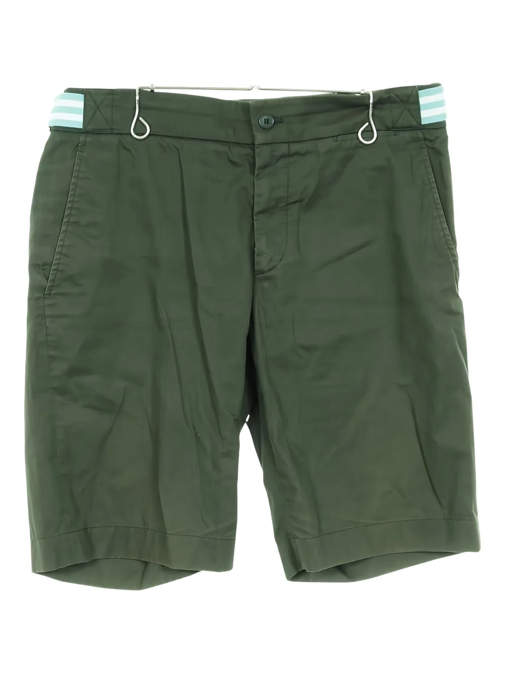 Hermès Pre-Owned 2000s striped-waistband shorts | Green | Image 1