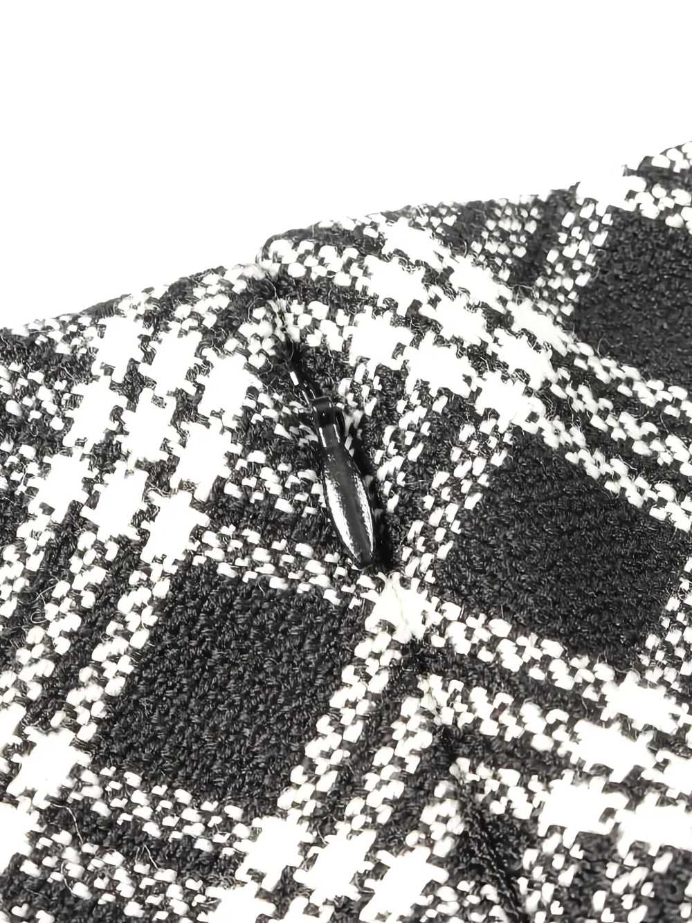 Pre-owned Dior 2010s Box Pleats Check Mini Skirt In Black