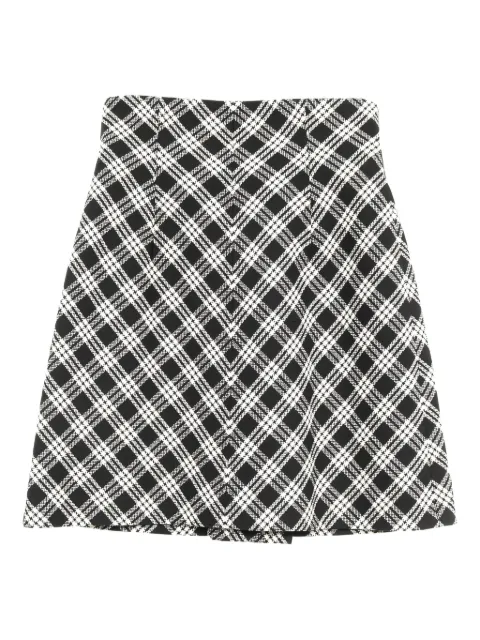 Christian Dior Pre-Owned 2010s box pleats check mini skirt