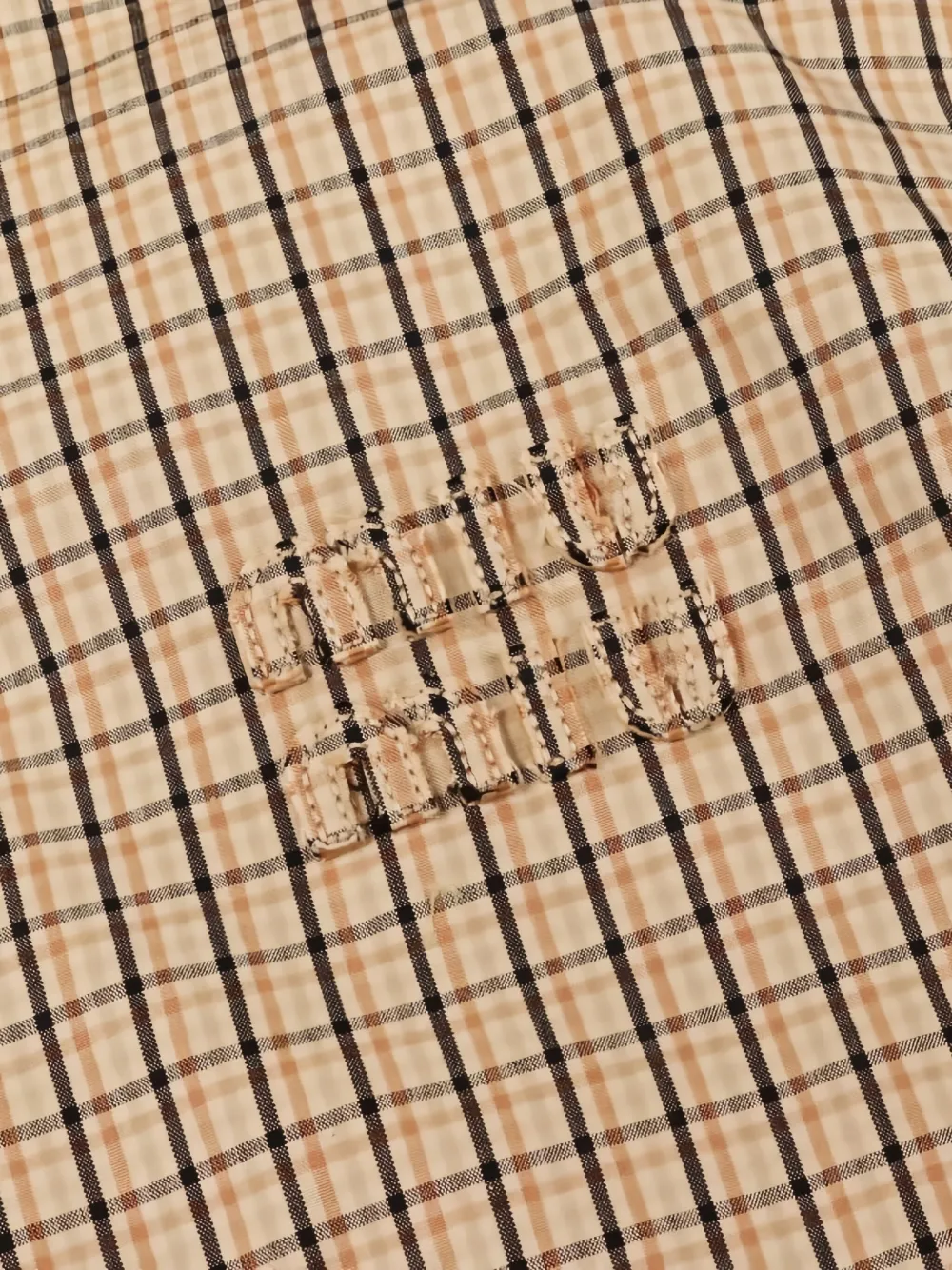 Pre-owned Miu Miu 2020s Check Jacket In Brown