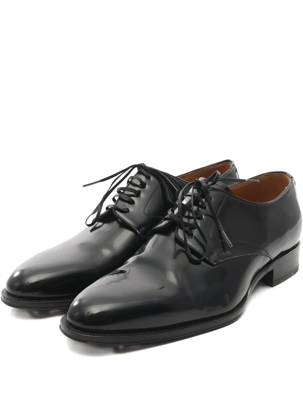 Christian Dior Pre-Owned 2010s leather lace-up loafers | Black | Image 1