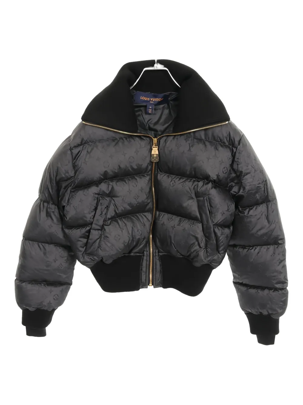 Pre-owned Louis Vuitton 2010s Monogram Puffer Jacket In Black