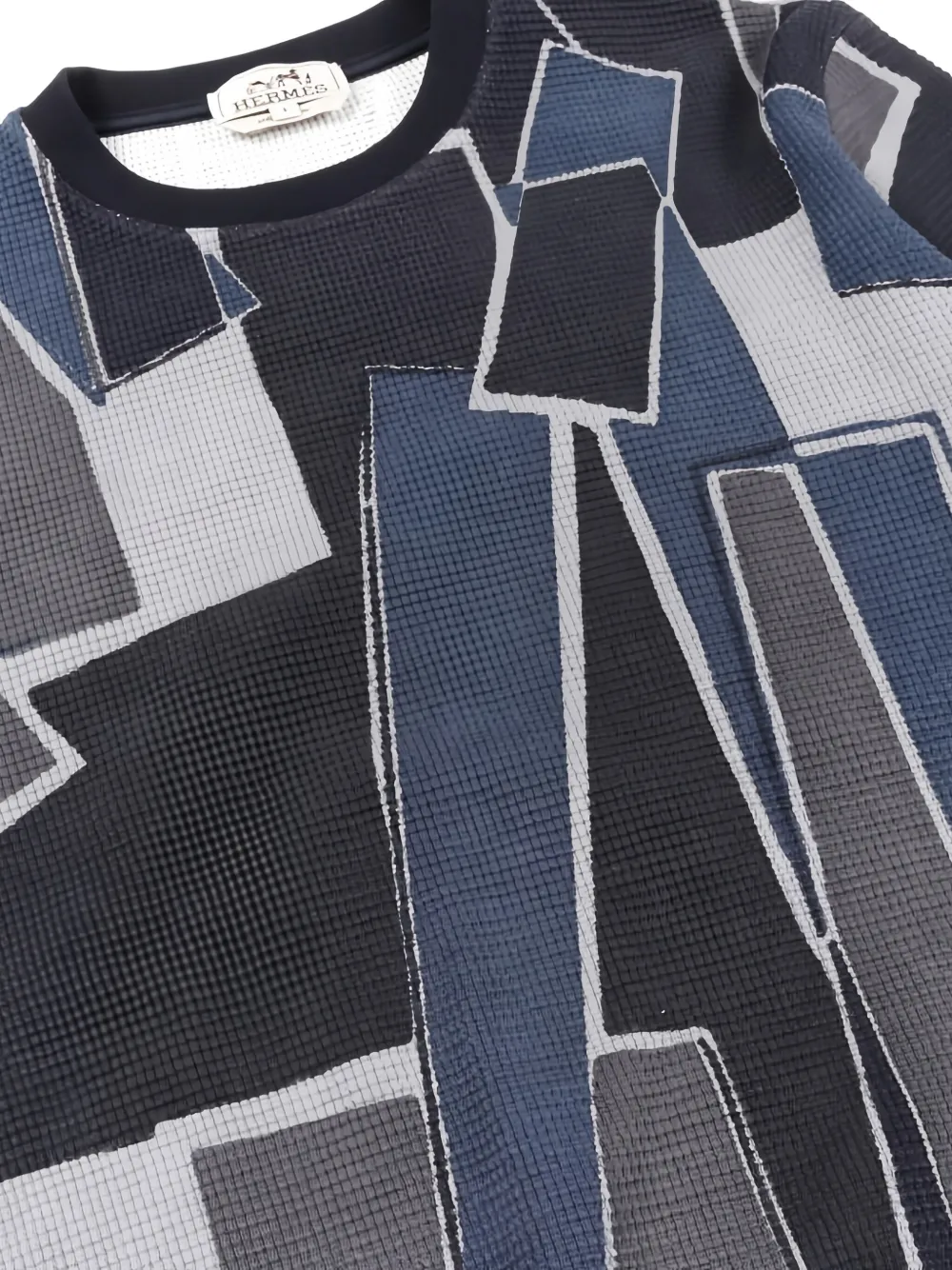 Pre-owned Hermes 2010s Geometric Cotton Sweatshirt In Blue