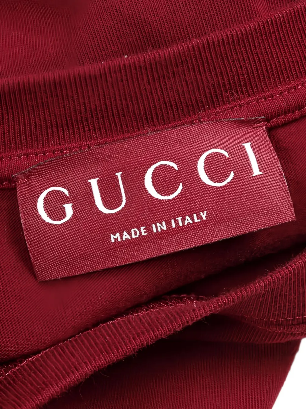 Pre-owned Gucci Logo Print Cotton T-shirt In Red