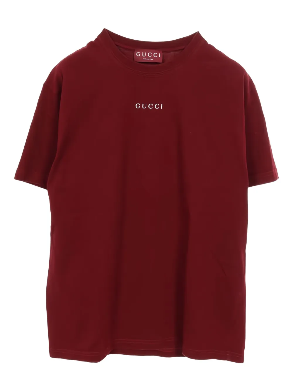 Gucci Pre-Owned logo print cotton T-shirt | Red | Image 1