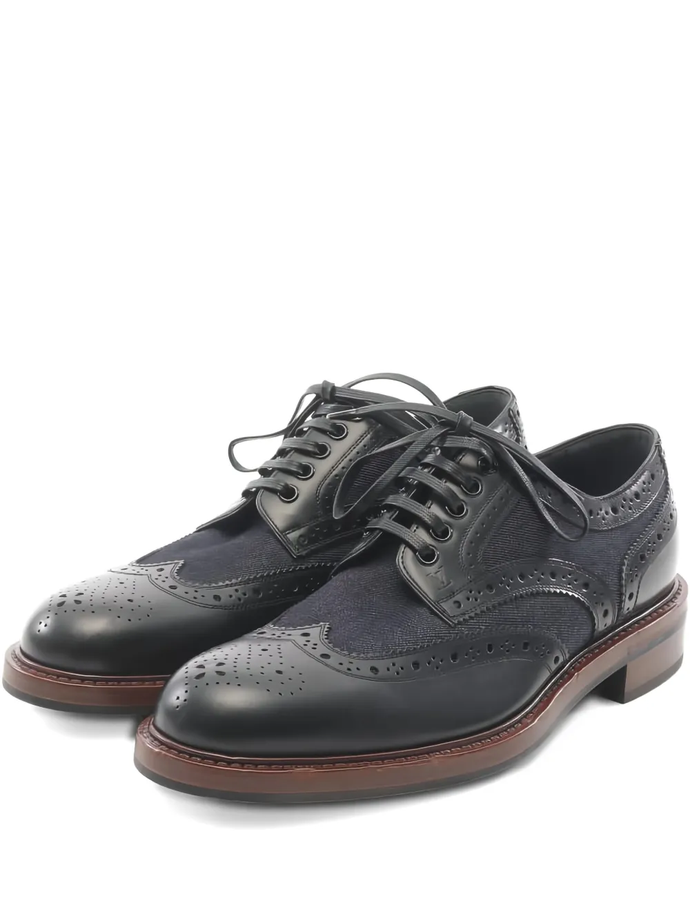 Louis Vuitton Pre-Owned wingtip leather derby shoes | Black | Image 1