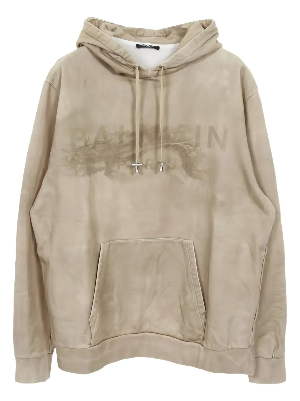 Balmain Pre-Owned 2000s logo-detail hoodie | Neutrals | Image 1