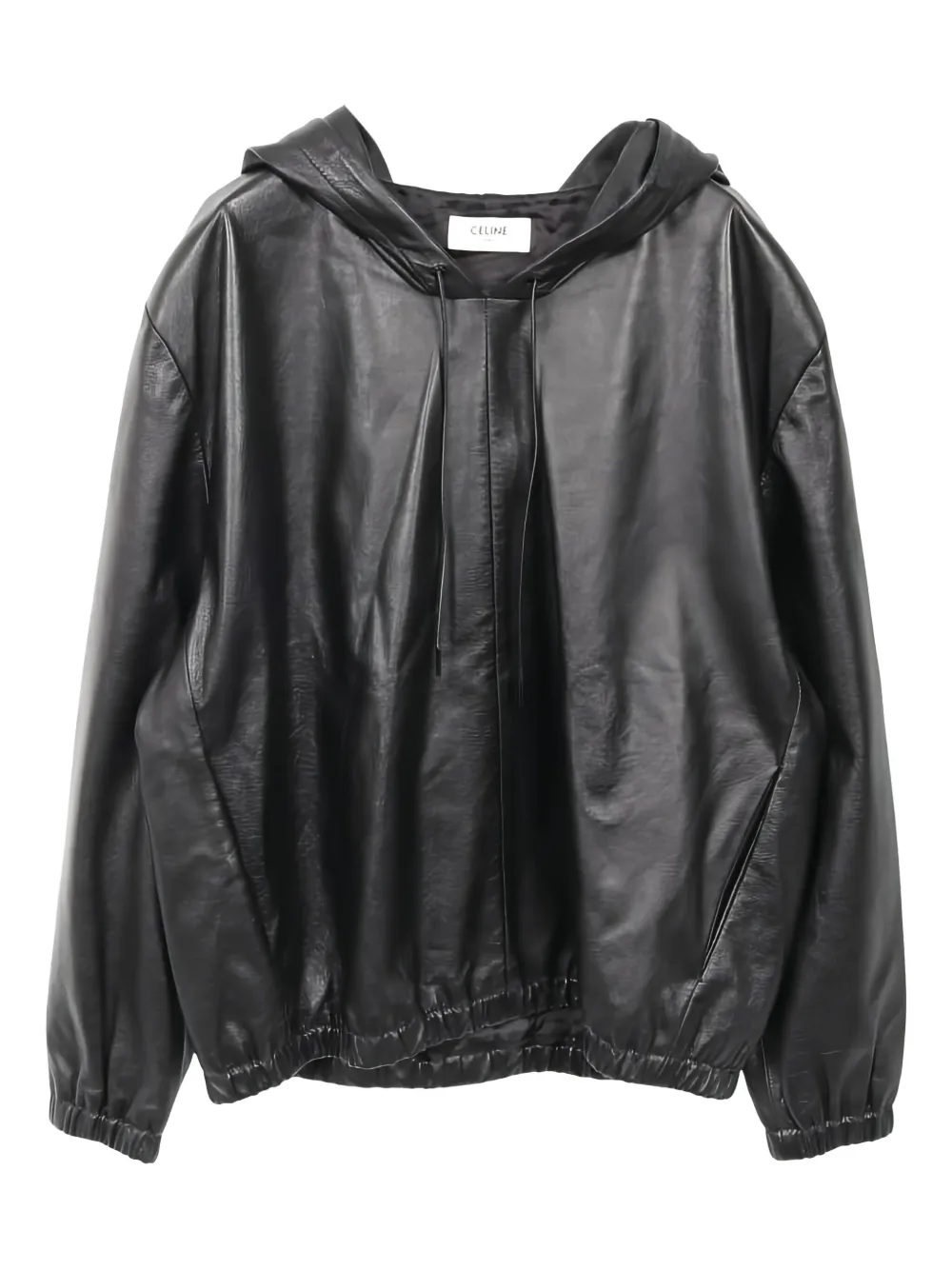 Celine Pre-Owned 2000s leather hoodie | Black | Image 1