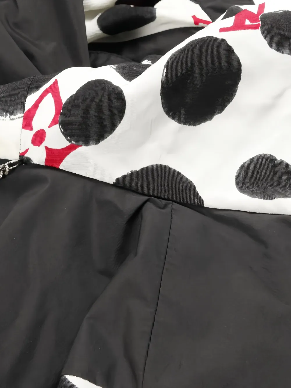 Pre-owned Louis Vuitton 2010s Monogram Dot-lined Coat In Black