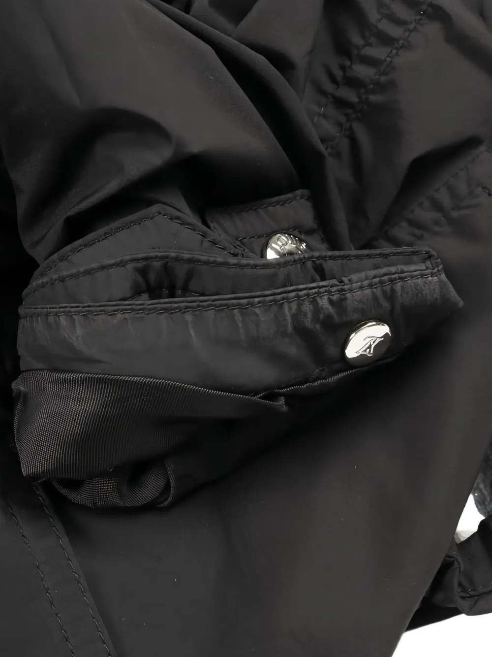 Pre-owned Louis Vuitton 2010s Monogram Dot-lined Coat In Black