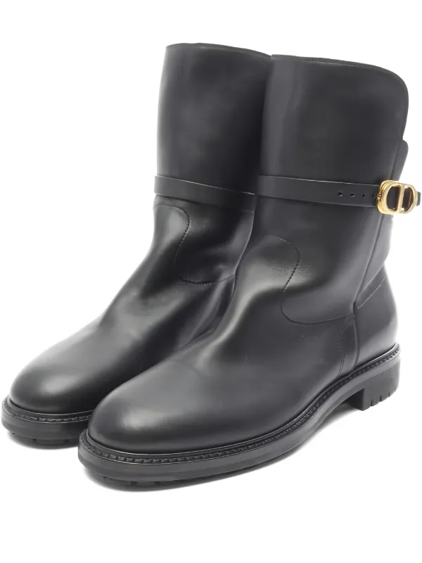 Christian Dior Pre-Owned 2010s 30mm Empreinte Strap Ankle Boots