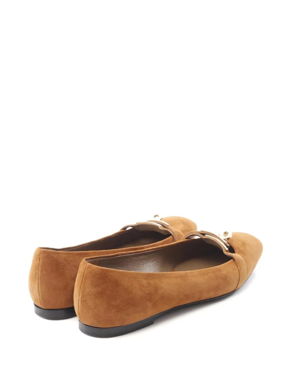 Hermès Pre-Owned 2000s Bilbao buckle suede ballet flats | Image 2