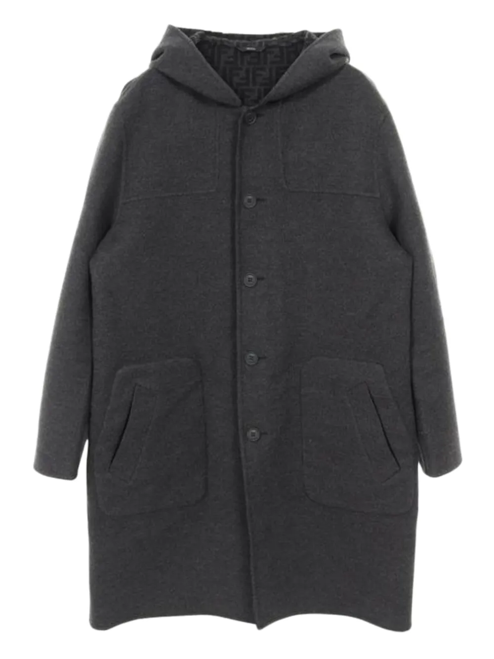 Fendi Pre-Owned abrigo reversible con capucha | gris | Image 1