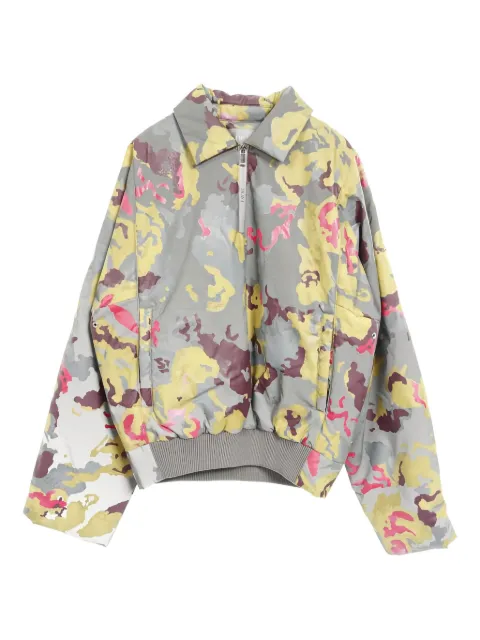 Christian Dior Pre-Owned chamarra con estampado militar y cierre 2010