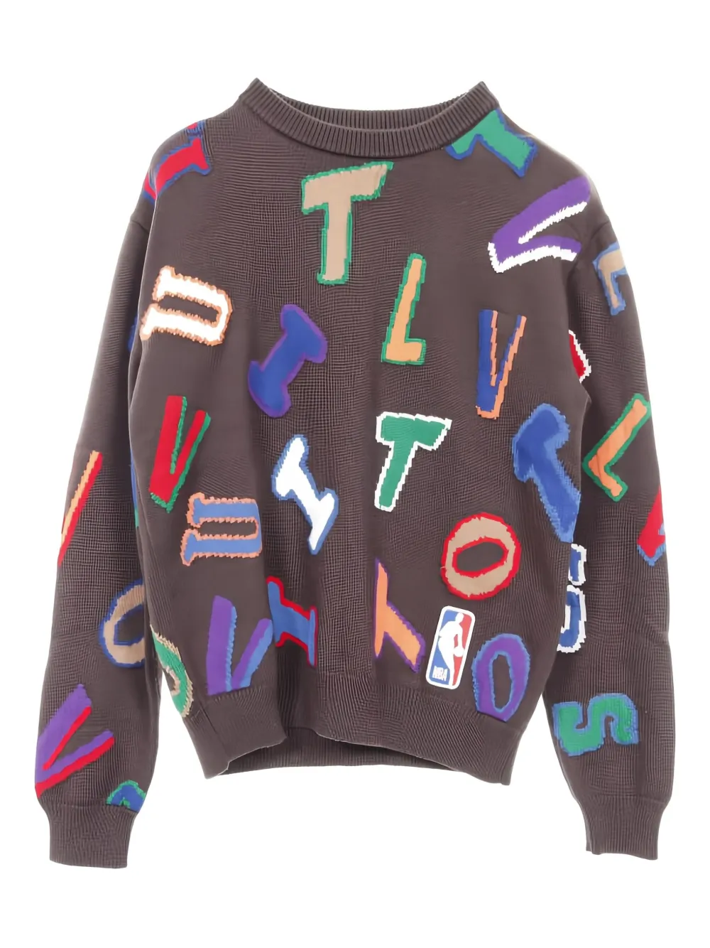 Louis Vuitton Pre-Owned 2010s x NBA crew-neck sweater | Brown | Image 1
