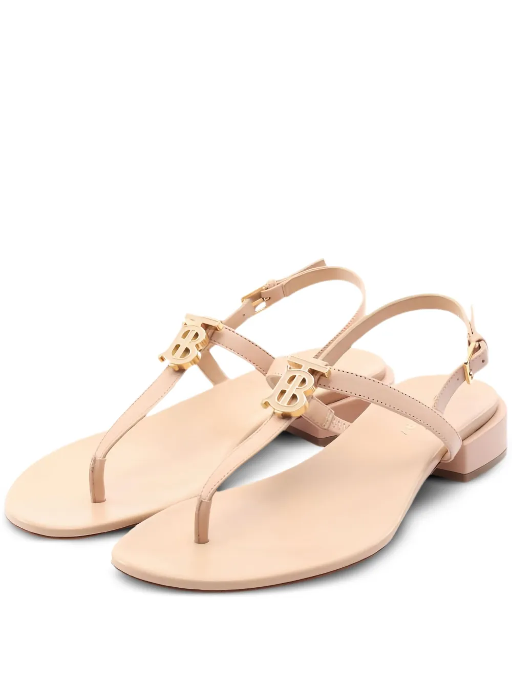 Burberry Pre-Owned 2020s logo-plaque thong sandals | Pink | Image 1