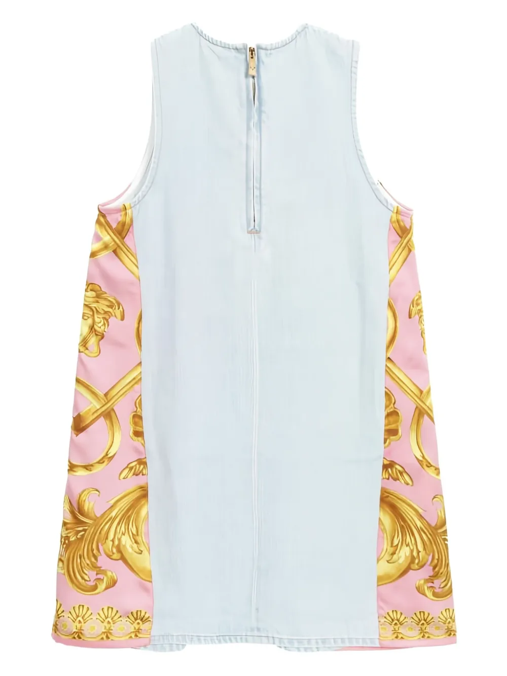 Versace 2010s denim jurk met Medusa-print - Blauw
