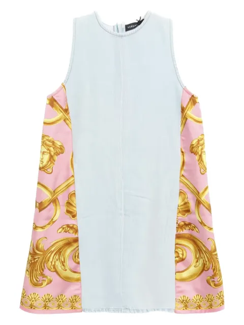 Versace 2010s medusa-print denim dress
