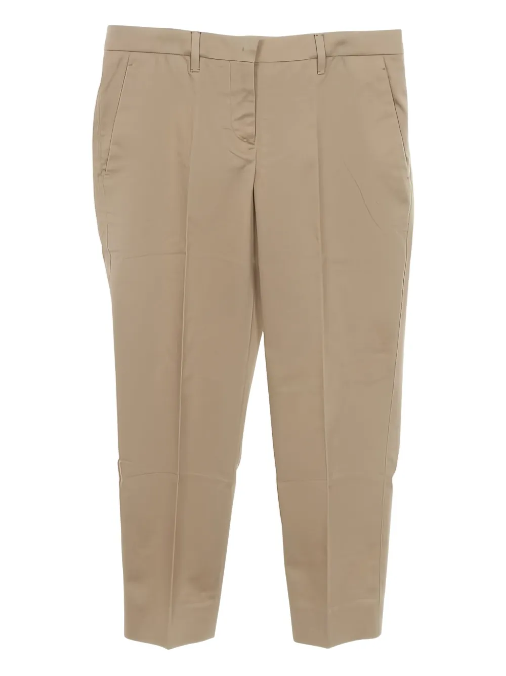 Pre-owned Miu Miu Zipped Slacks Trousers In Neutral