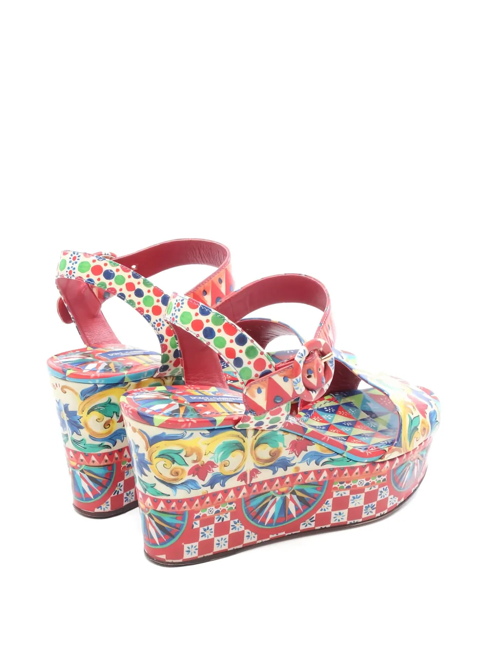 Dolce & Gabbana Pre-Owned 2000s 90mm platform printed sandals | Image 2