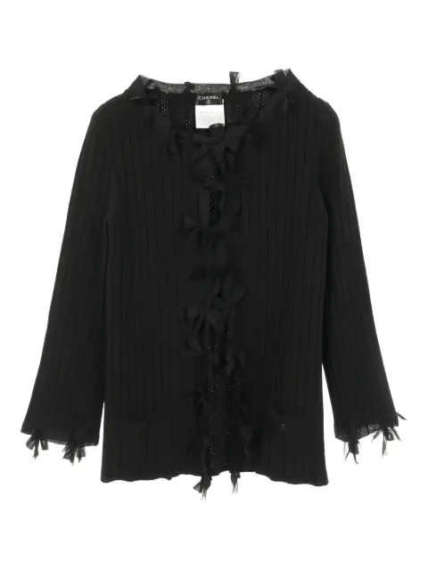 CHANEL Pre-Owned 1986-1988 ribbon cardigan