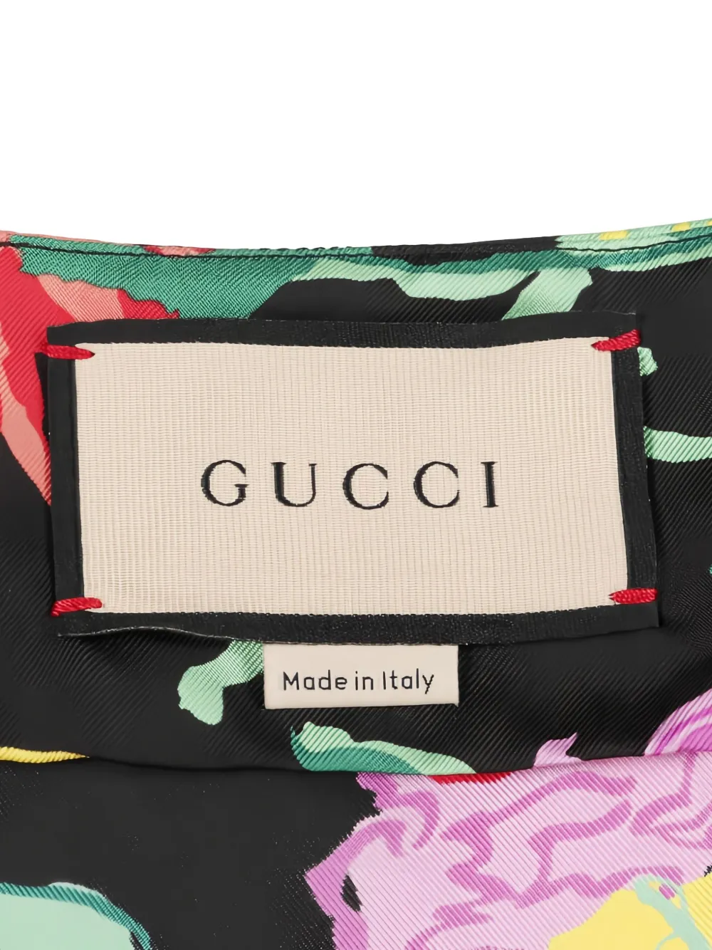 Pre-owned Gucci X Ken Scott Floral Silk Dress In Black
