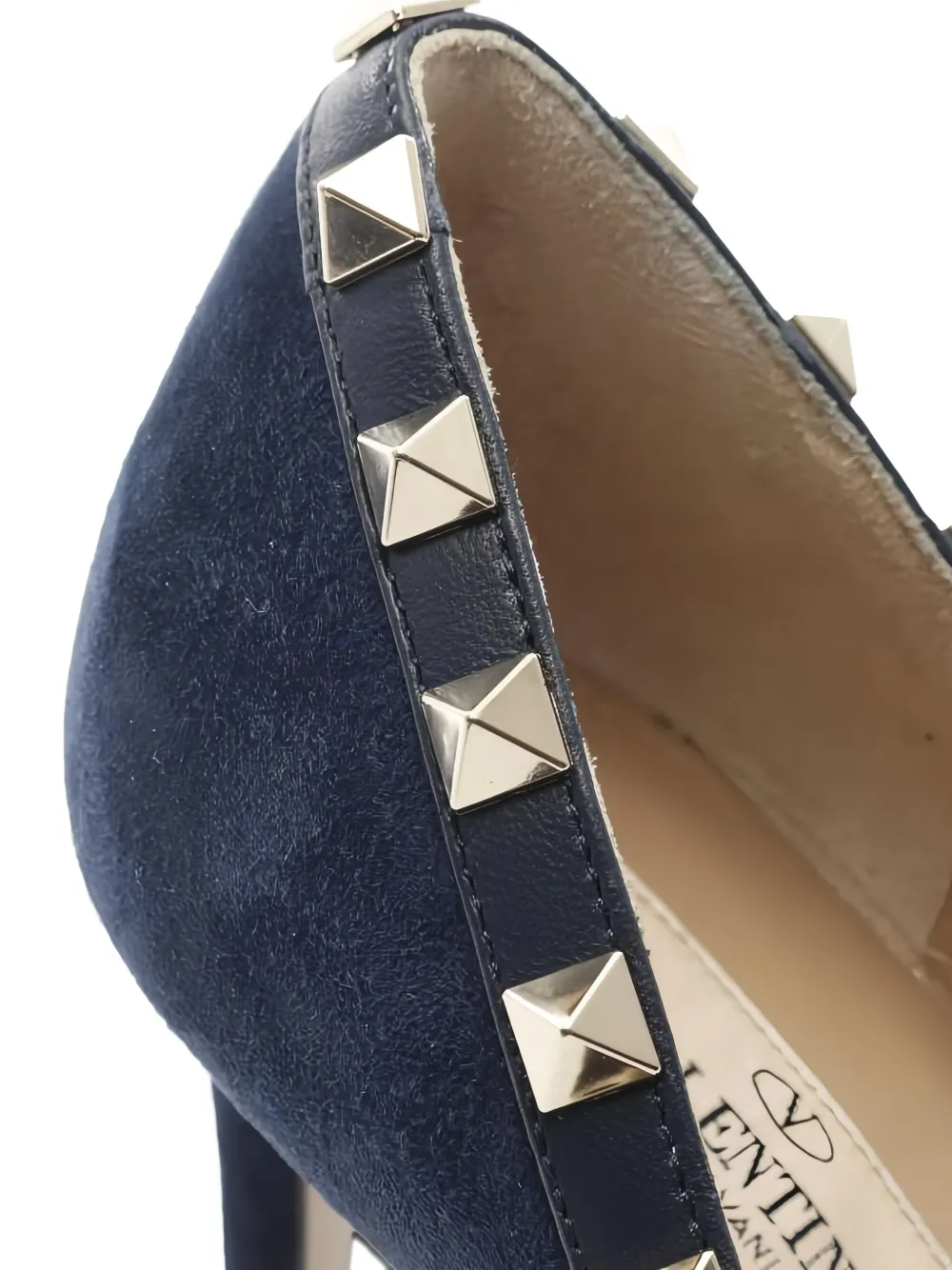 Pre-owned Valentino Garavani 2020s 80mm Suede Pumps In Blue