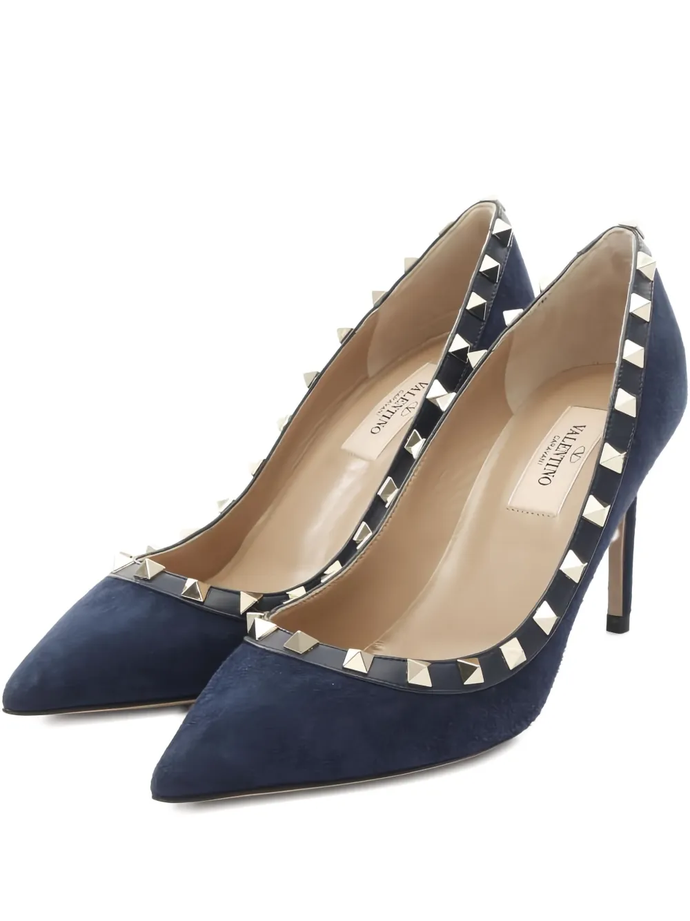 Valentino Garavani Pre-Owned 2020s 80mm suede pumps | Blue | Image 1