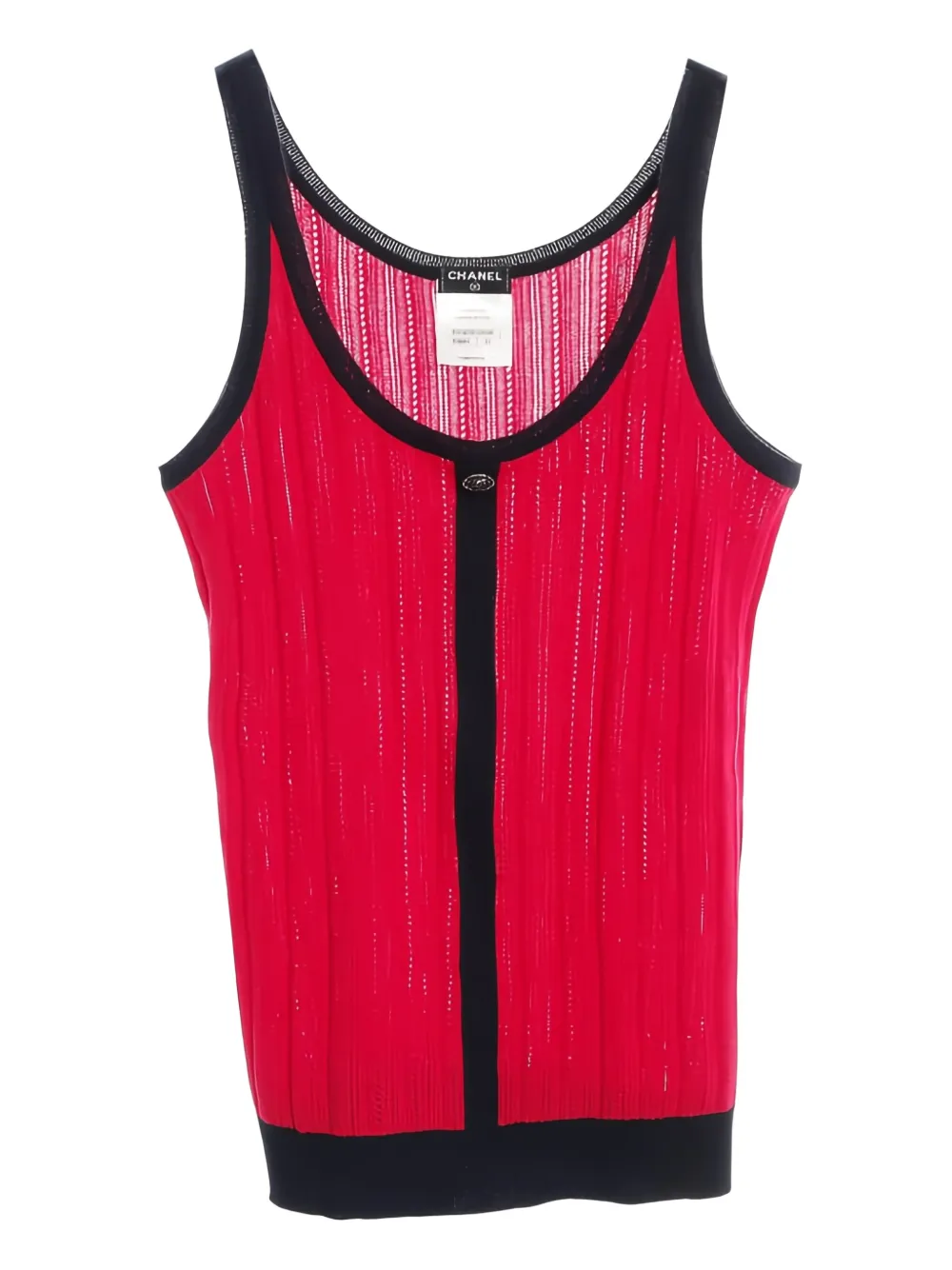 CHANEL Pre-Owned 1986-1988 knit tank top | Red | Image 1