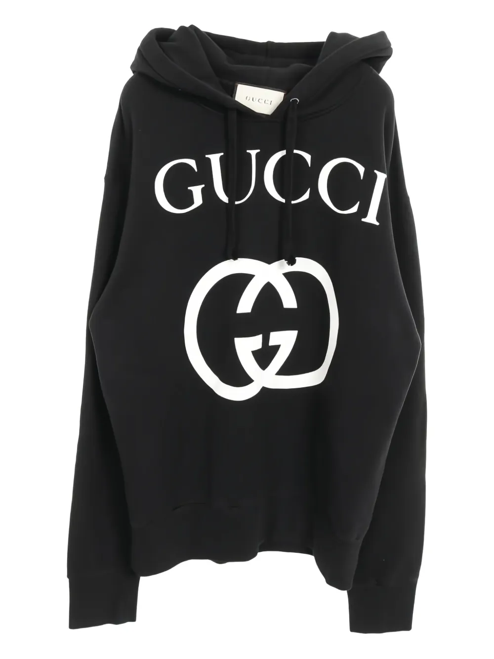 Pre-owned Gucci 2010s Logo-print Hoodie In Black