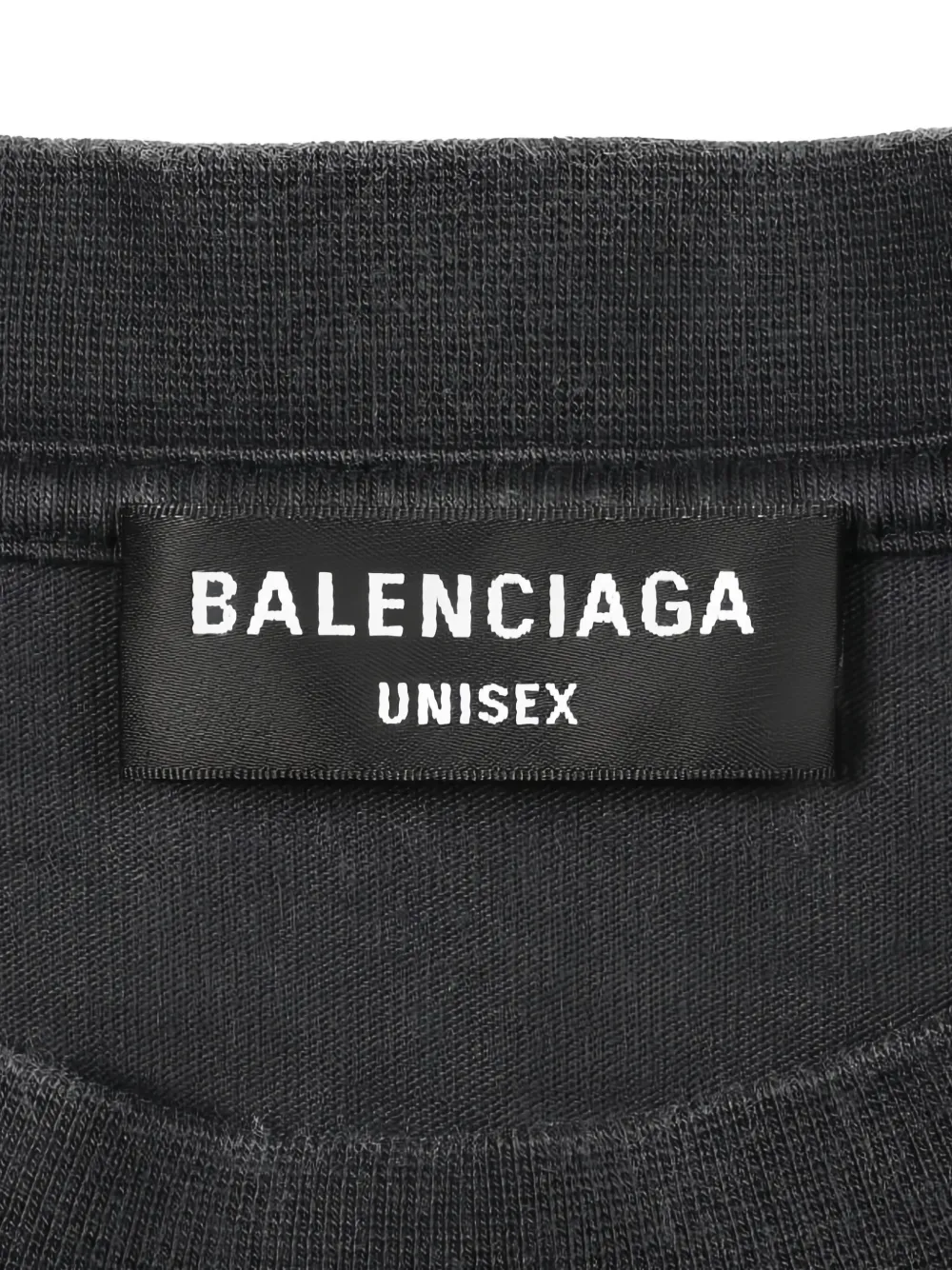 Pre-owned Balenciaga 2000s Fashion Institute Crew-neck T-shirt In Gray