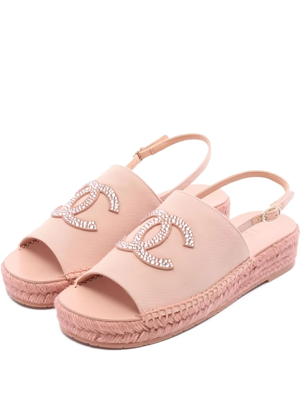 Pre-owned Chanel 1986-1988 Cc Espadrilles In Pink
