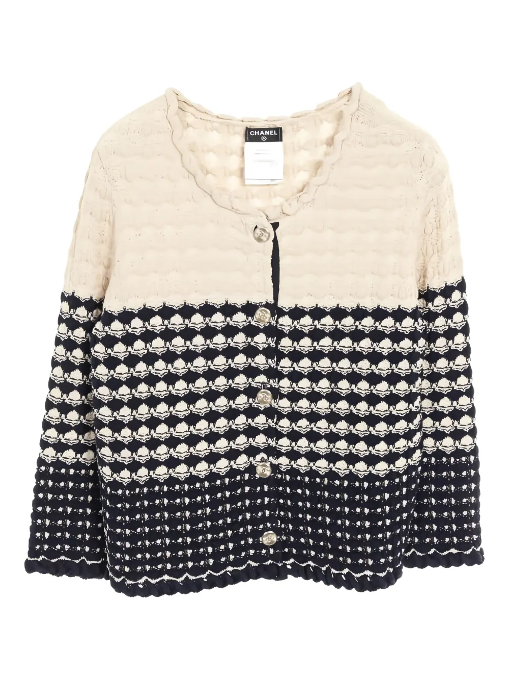 CHANEL Pre-Owned cárdigan Coco Mark con botones y cuello redondo1986-1988 | neutro | Image 1